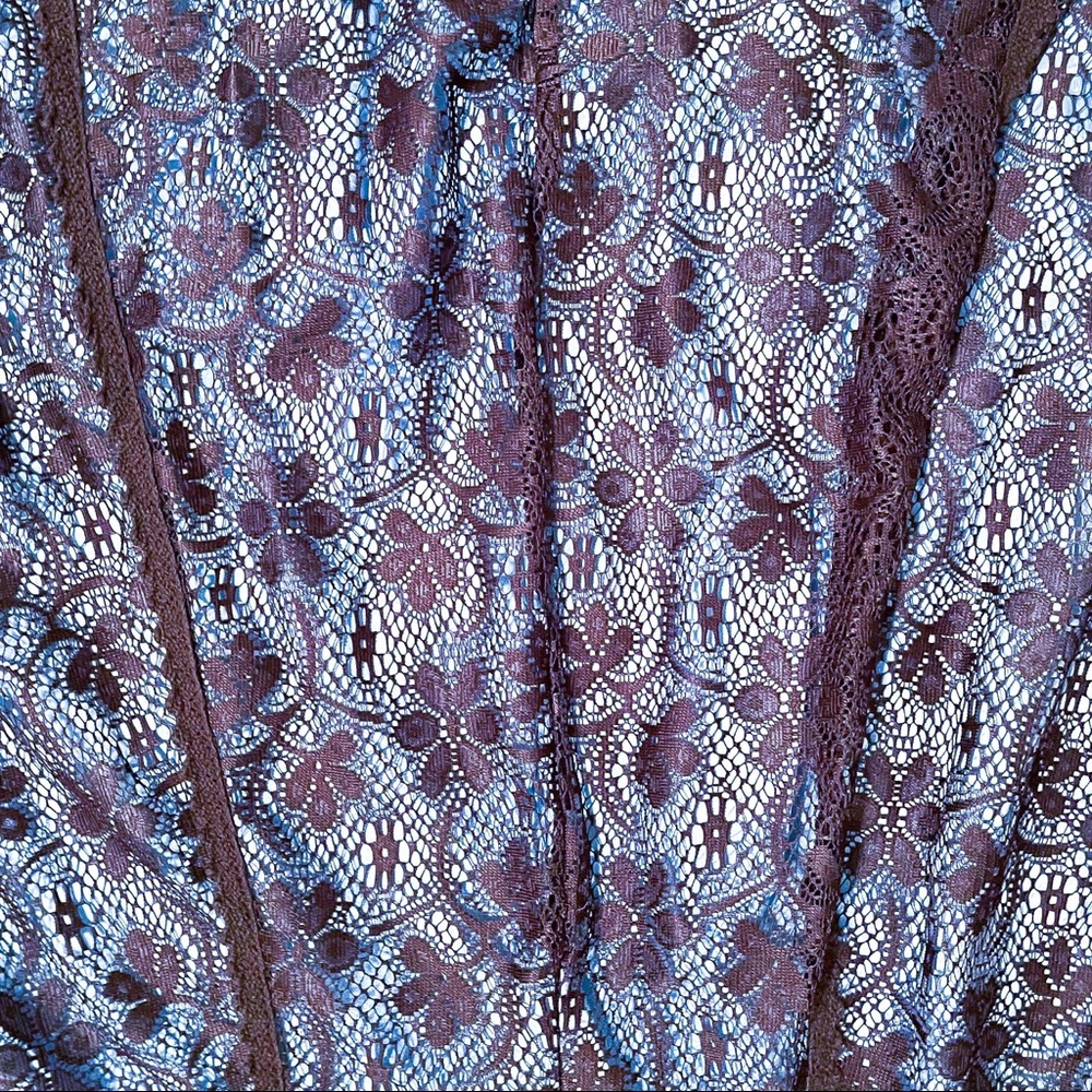 Rabbit Rabbit Rabbit Vintage Midi Satin & Lace Floral Boho Dress NWOT - Picture 13 of 16
